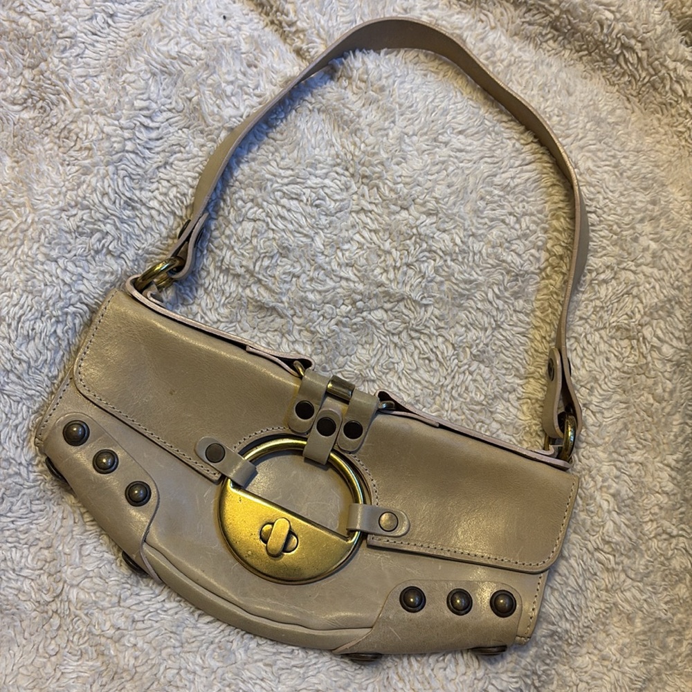 Diesel Medieval Beige Vintage Leather Shoulder Bag